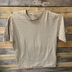 Mens Size Large Tee Jays Striped T Shirt